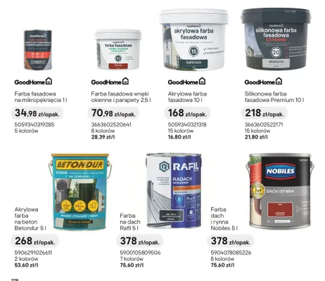 Farba fasadowa na mikropęknięcia 1l promocja w Castorama