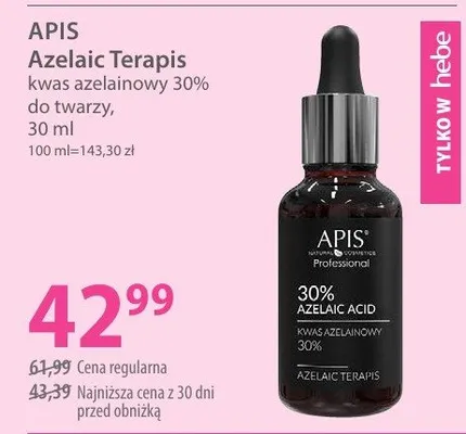 Azelaic Terapis kwas azelainowy 30% do twarzy promocja w Hebe