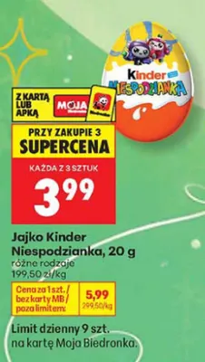 Jajko Kinder Niespodzianka promocja w Biedronka