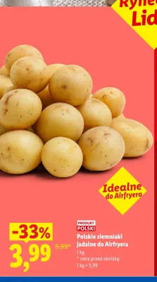 Ziemniaki polskie jadalne do Airfryera promocja w Lidl