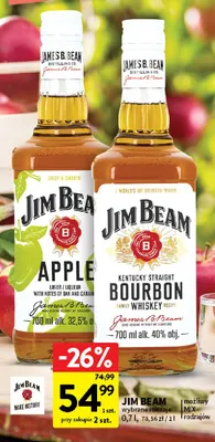 Burbon Jim Beam Kentucky Straight promocja w Intermarche