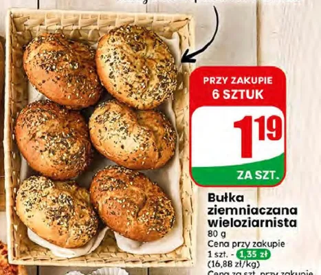Bułka ziemniaczana wieloziarnista promocja w Dino