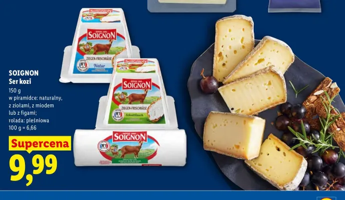 Ser kozi w piramidce z miodem Soignon promocja w Lidl