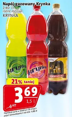 Napój gazowany Krynka różne rodzaje promocja w Prim Market
