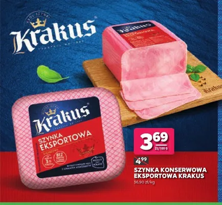Szynka konserwowa eksportowa Krakus promocja w Stokrotka