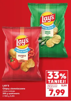 Chipsy ziemniaczane Green Onion Lay's promocja w Kaufland