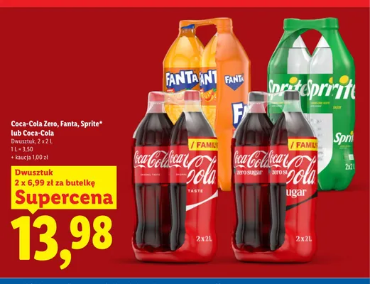 Napój gazowany Coca-Cola Zero 2-pak promocja w Lidl