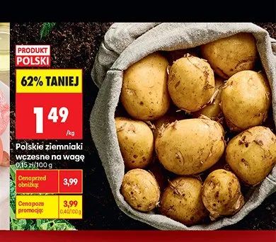 Polskie ziemniaki wczesne na wagę promocja w Biedronka