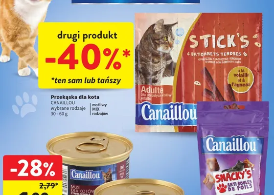 Przekąska dla kota Stick's Cattery Mix promocja w Intermarche