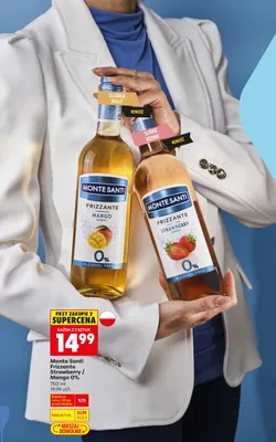 Wino Frizzante Strawberry 0% promocja w Biedronka