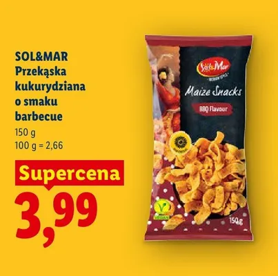 Przekąska kukurydziana Sol&Mar o smaku barbecue promocja w Lidl