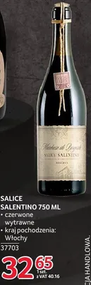 Wino Salice Salentino 750 ml promocja w Selgros