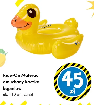 Materac dmuchany kaczka kąpielowa Ride-On promocja w Tedi