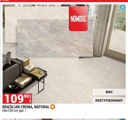 Gres Brazilian Crema 60x120 cm promocja w Merkury Market