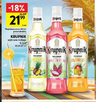Likier Krupnik Ananas promocja w Intermarche