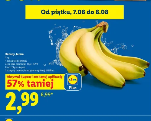 Banany luzem promocja w Lidl