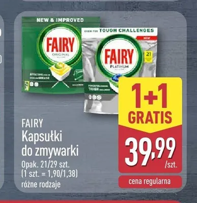 Kapsułki do zmywarki FAIRY promocja w Aldi