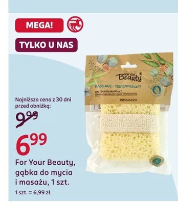 Gąbka do mycia For Your Beauty, 1 szt. promocja w Rossmann