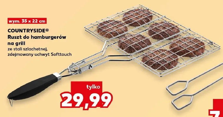 Ruszt do hamburgerów na grill COUNTRYSIDE promocja w Kaufland