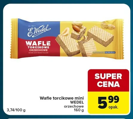 Wafle torcikowe mini orzechowe E.Wedel promocja w Globi