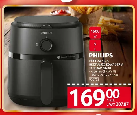 Frytownica beztłuszczowa seria 1000 NA120/00 Philips promocja w Selgros