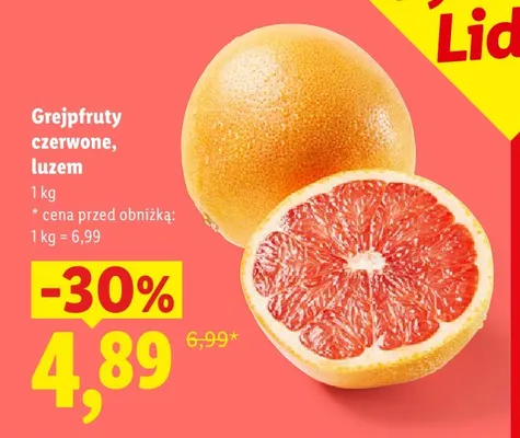 Grejpfruty czerwone promocja w Lidl