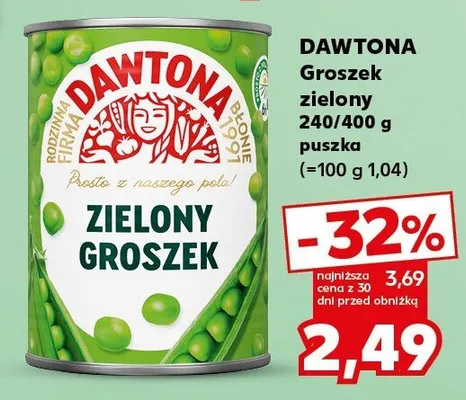 Groszek zielony promocja w Kaufland
