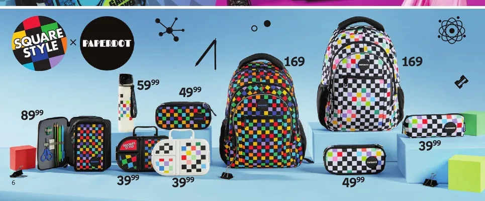 Piórnik saszetka Paperdot Square Style biały promocja w Empik
