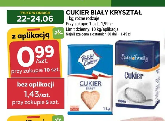 Cukier biały kryształ Sweet Family promocja w Stokrotka