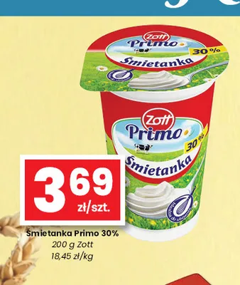 Śmietana Primo Zott 30% promocja w emma MARKET