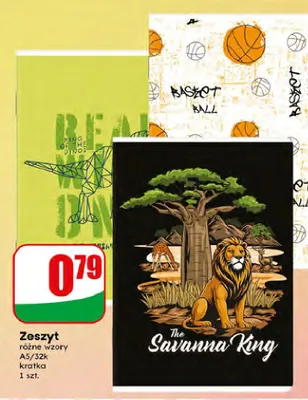 Zeszyt A5 w kratkę promocja w Dino