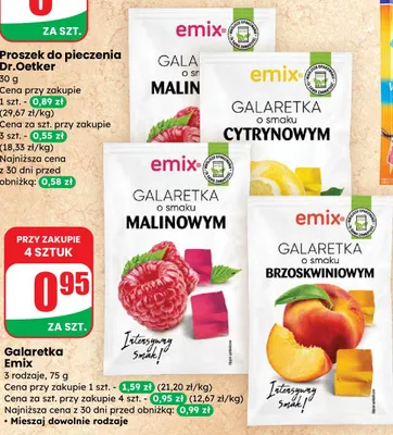 Galaretka o smaku brzoskwiniowym promocja w Dino