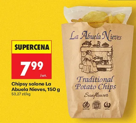 Chipsy solone Traditional Potato Chips Sunflower promocja w Biedronka