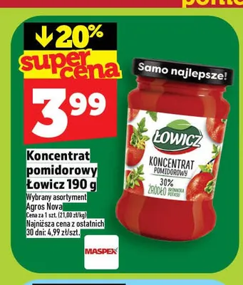 Koncentrat pomidorowy Łowicz promocja w TOPAZ