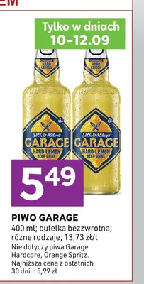 Piwo Garage Hard Lemon promocja w Stokrotka