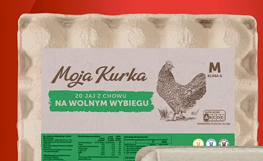 Jaja z chowu na wolnym wybiegu Moja Kurka M 20szt. promocja w Biedronka