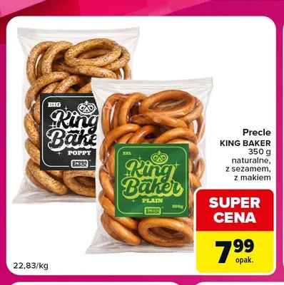 Precle King Baker z sezamem promocja w Carrefour Market