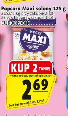 Popcorn Maxi solony Eurosnack promocja w Prim Market