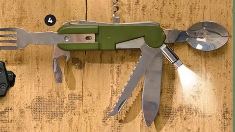 Narzędzie wielofunkcyjne, z latarką, pokrowcem i bateriami promocja w Biedronka