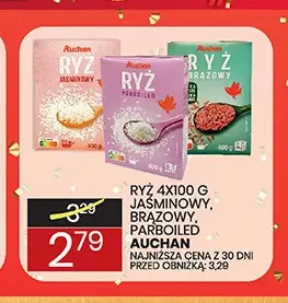 Ryż brązowy 4-pak Auchan promocja w Wafelek
