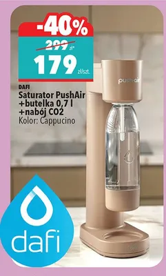 Saturator PushAir +butelka 0,7l +nabój CO2 promocja w Biedronka