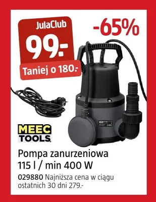 Pompa zanurzeniowa Meec Tools promocja w Jula