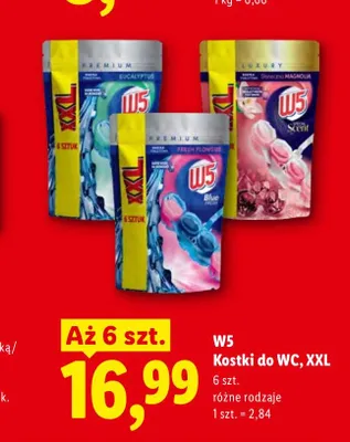 Kostki do WC W5 XXL Fresh Flowers promocja w Lidl