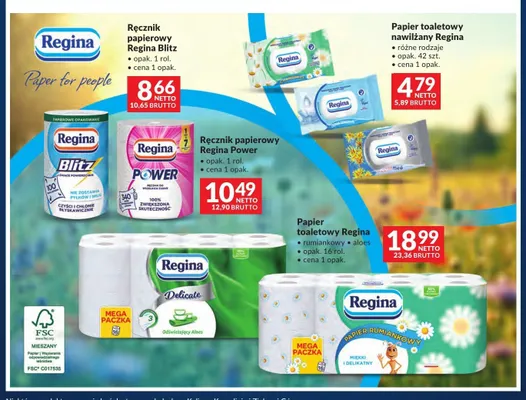 Papier toaletowy nawilżany Regina AlteaMed promocja w Makro