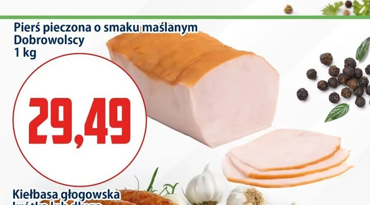 Pierś pieczona o smaku maślanym Dobrowolscy promocja w Kupiec