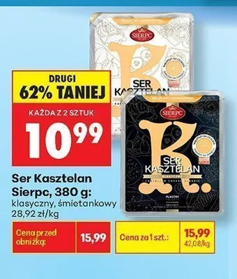 Ser Kasztelan śmietankowy Sierpc promocja w Biedronka