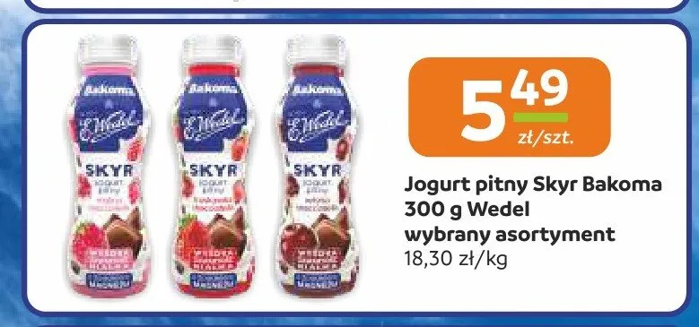 Jogurt pitny Skyr Bakoma Wedel promocja w Społem Częstochowa