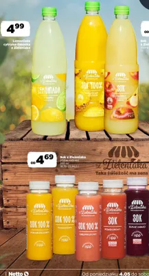 Lemoniada cytryna-limonka z Zieleniaka promocja w Netto