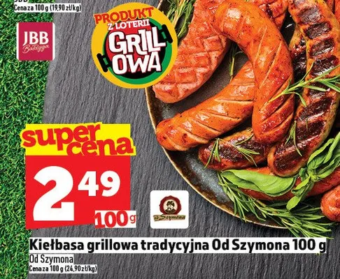 Kiełbasa grillowa tradycyjna Od Szymona promocja w TOPAZ