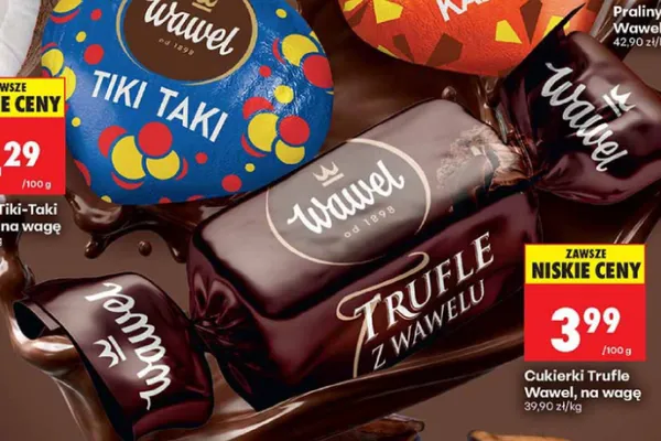 Cukierki Trufle Wawel na wagę promocja w Biedronka